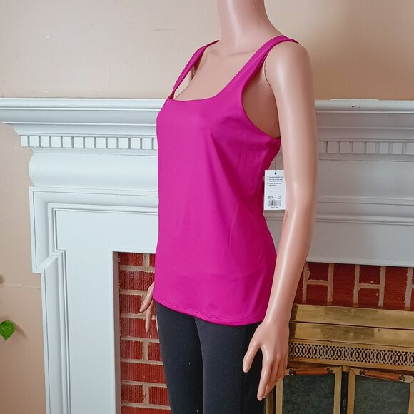 NEW Nine West Sculpt Tank Top XL Women's Pink Square Neck - Picture 2 of 9